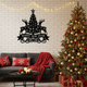 Arcdew's Acrylic Deer & Snowflake Christmas Tree "Happy New Year" Wall Art