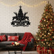 Deer & Snowflake Christmas Tree Black