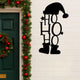 "HO HO HO" Santa Silhouette Wall Art Black