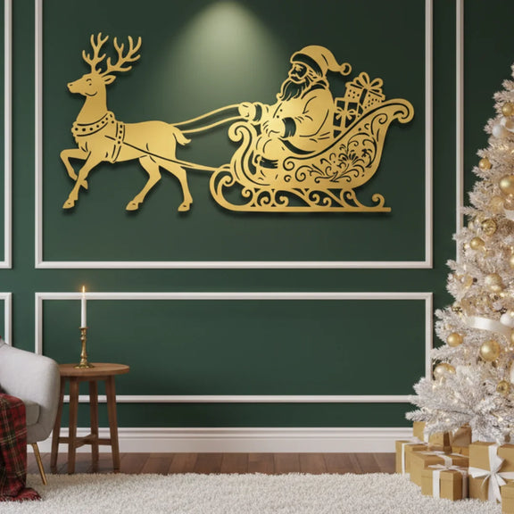 Acrylic Santa Claus Gold