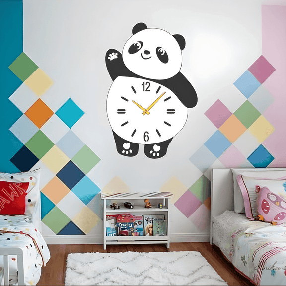 Arcdew's Elegant Acrylic Panda Wall Clock.