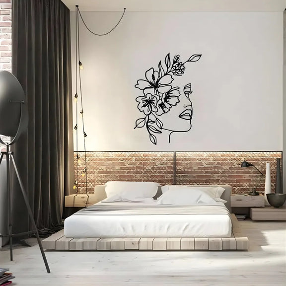 Female Face Silhouette Black 1