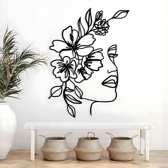 Female Face Silhouette Black