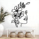 Female Face Silhouette Black