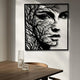 Woman Face & Tree Branch Black 1