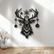 Acrylic Deer Head Wall Art Black 1
