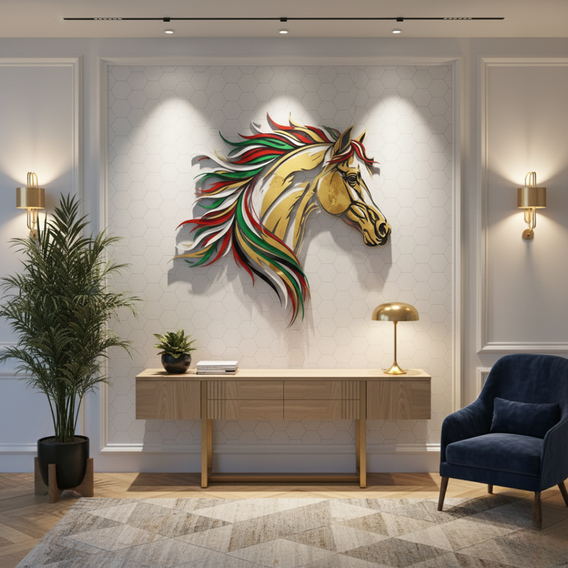 Arcdew's Majestic UAE National Day Horse Head Acrylic Wall Art