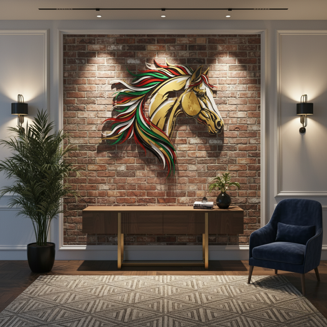 Arcdew's Majestic UAE National Day Horse Head Acrylic Wall Art