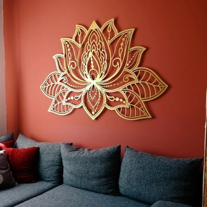 Arcdew's Mandala Lotus Flower Acrylic Wall Art | Ornate Spiritual Decor.