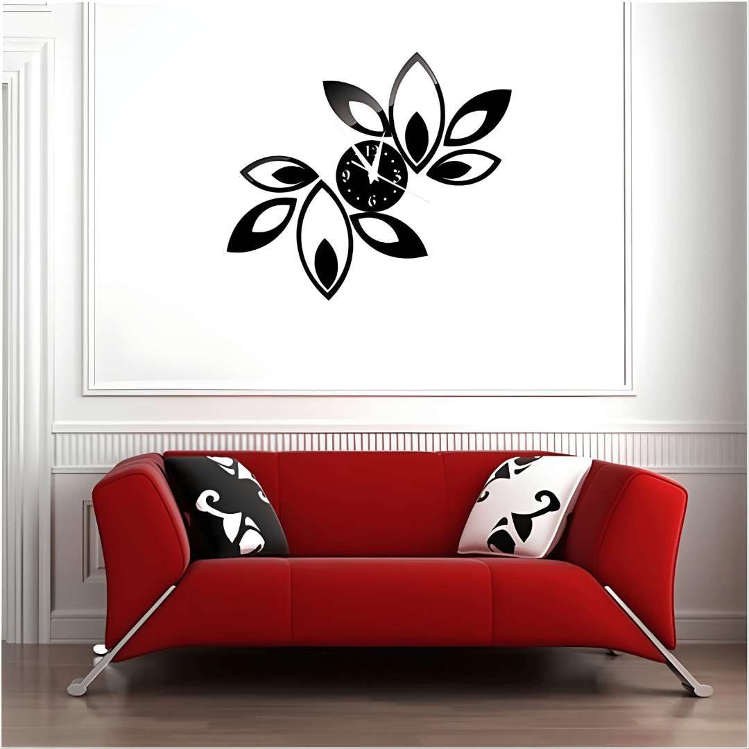 Arcdew's Modern Abstract Acrylic Wall Clock | Decorative 3D Floral Design......