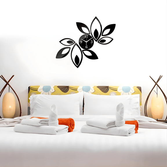 Arcdew's Modern Abstract Acrylic Wall Clock | Decorative 3D Floral Design....