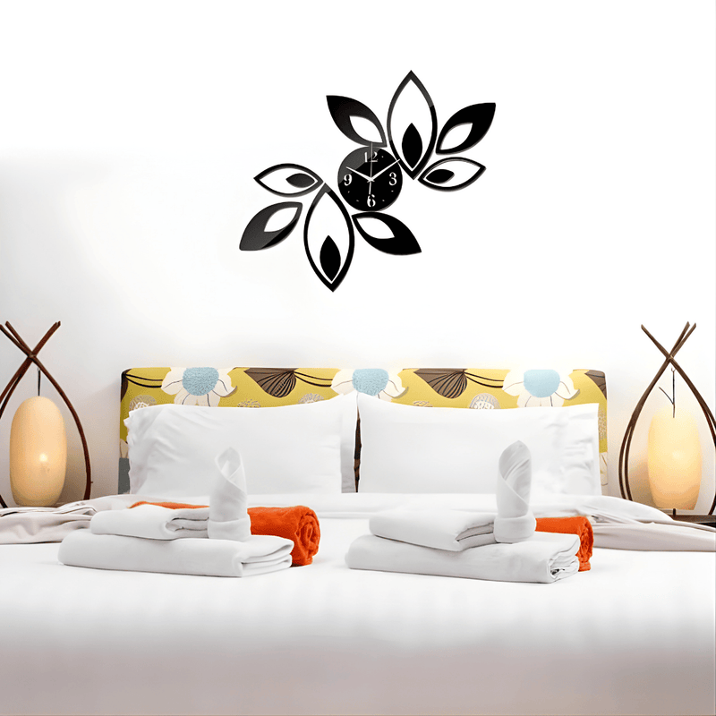 Arcdew's Modern Abstract Acrylic Wall Clock | Decorative 3D Floral Design....