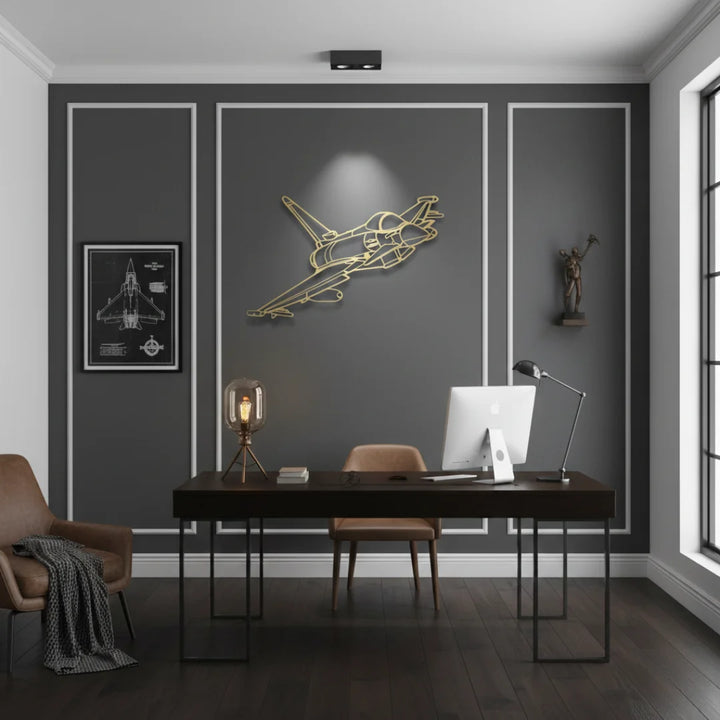 Arcdew - Modern Acrylic Eurofighter Typhoon Jet Silhouette Wall Art | Acrylic - Translation missing: en.products.product.alternate_image