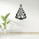Ornamented Christmas Tree Wall Art Black
