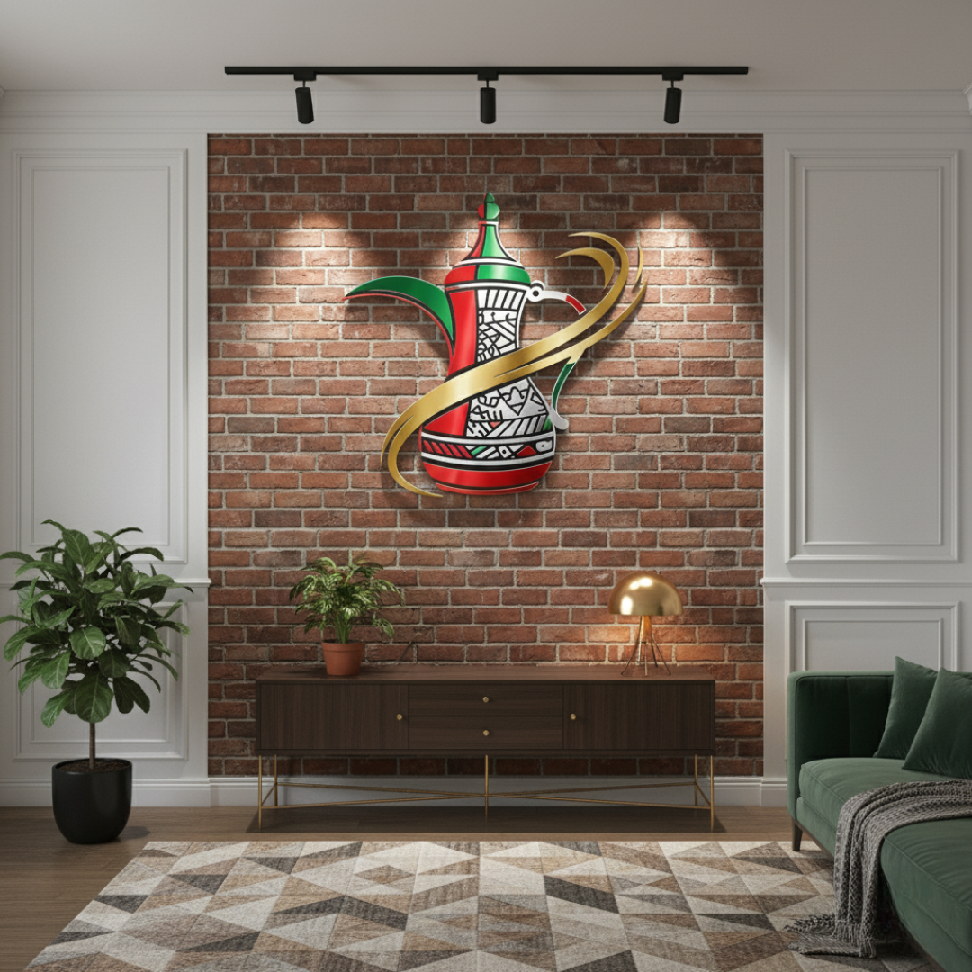 Arcdew's Traditional UAE Dallah & Flag Acrylic Wall Art...