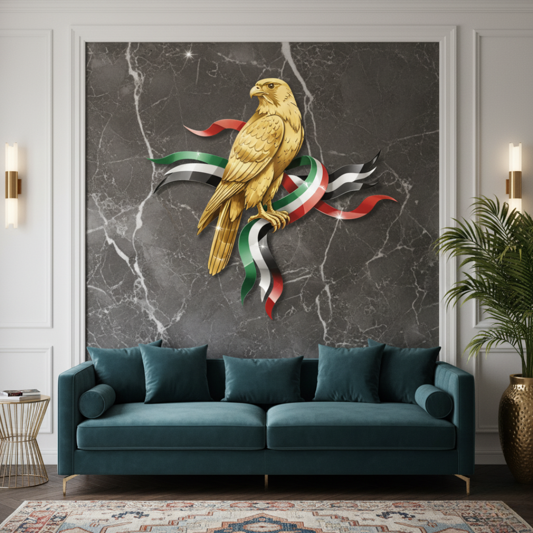Arcdew's UAE National Day Acrylic Falcon Wall Art..