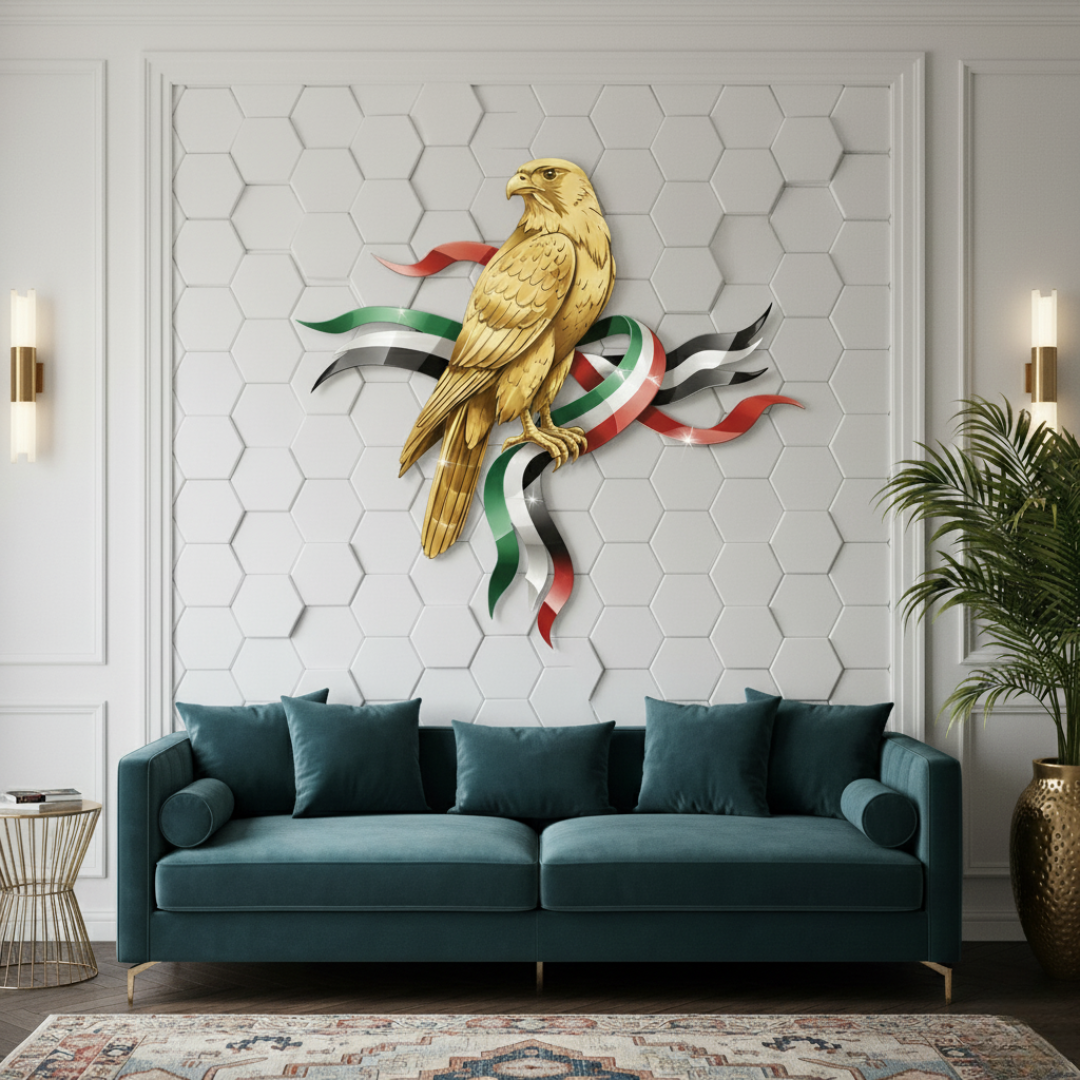 Arcdew's UAE National Day Acrylic Falcon Wall Art