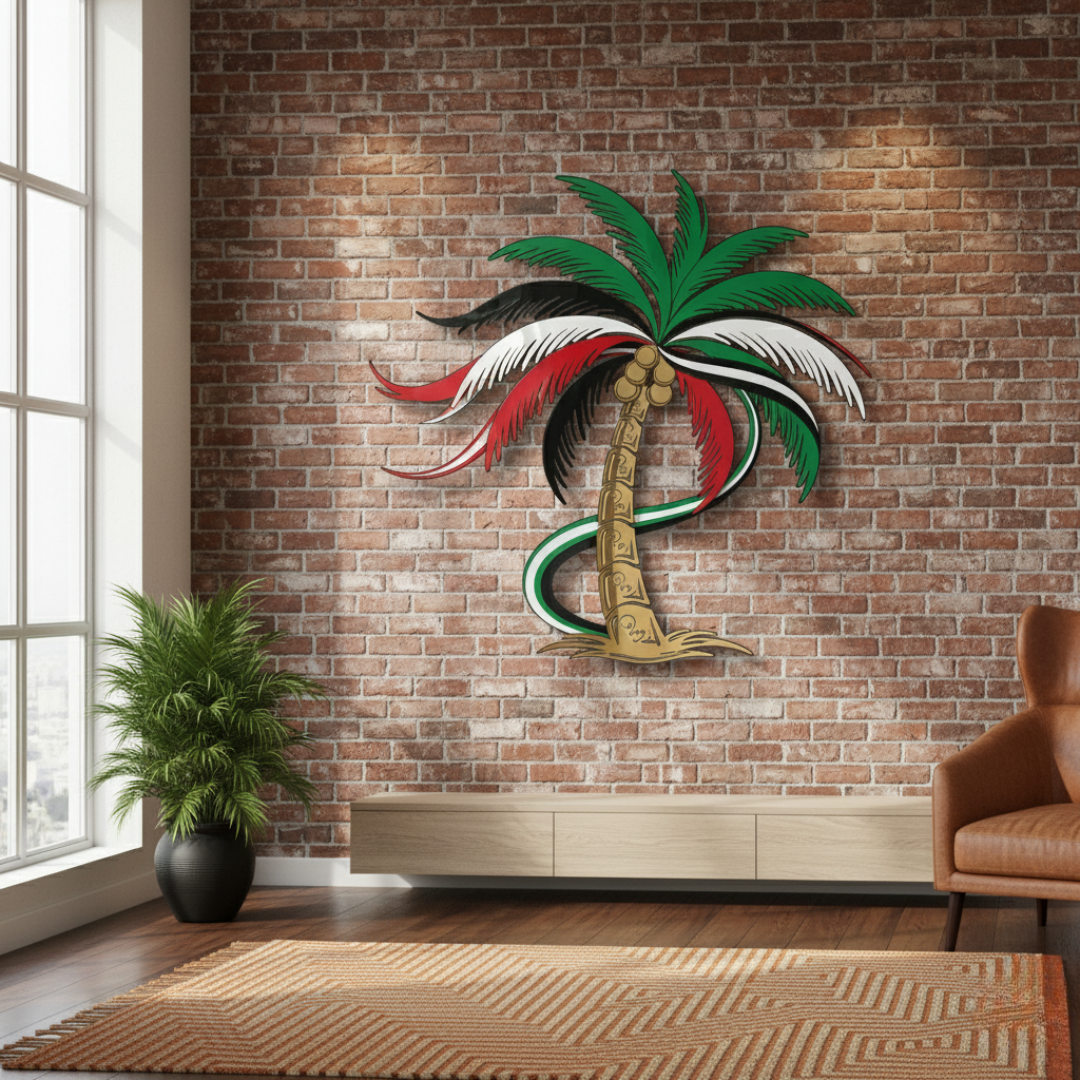 Arcdew's UAE National Day Acrylic Palm Tree Wall Art..