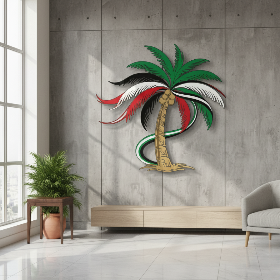 Arcdew's UAE National Day Acrylic Palm Tree Wall Art..