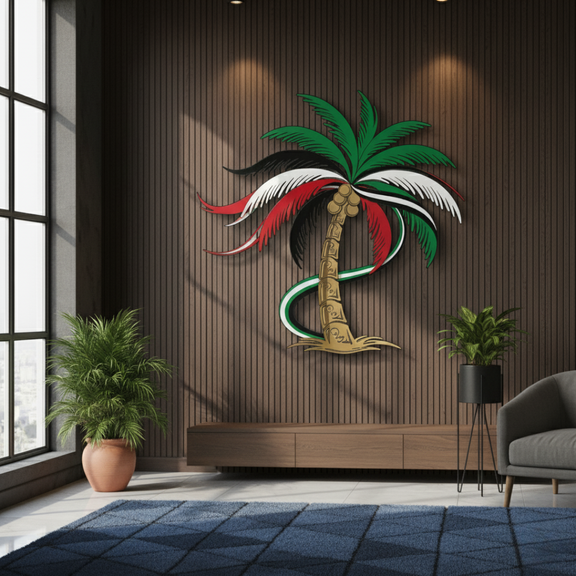 Arcdew's UAE National Day Acrylic Palm Tree Wall Art