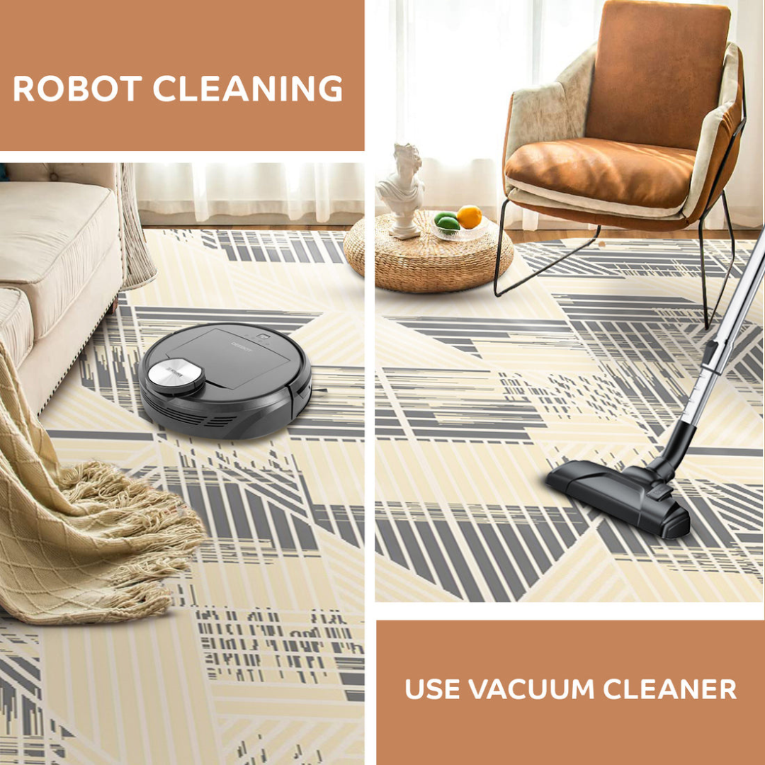 Art World Grey Modern Rug – Abstract Geometric Cream & Charcoal Area Rug...