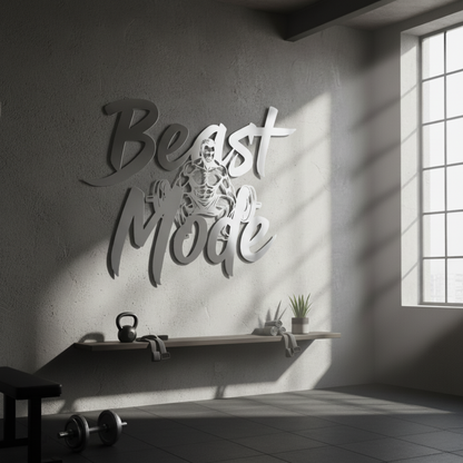 "Beast Mode" Acrylic Wall Art - Bodybuilding & Gym Decor | Arcdew