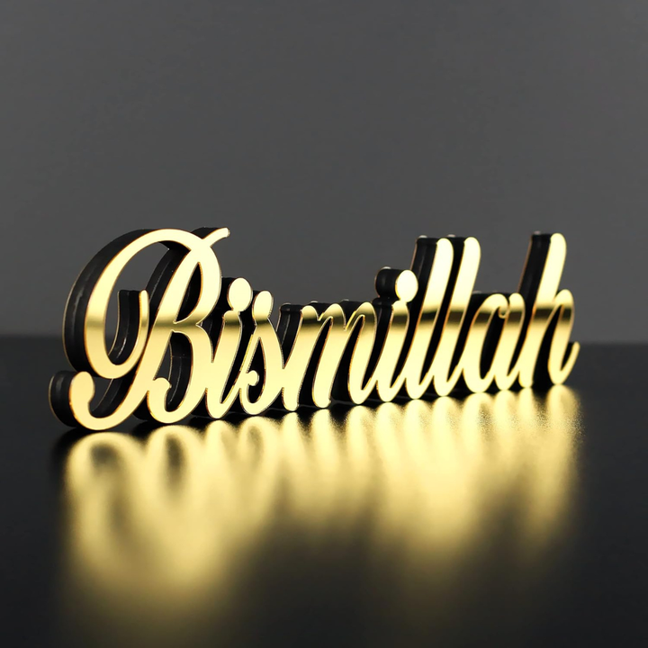 Arcdew - Bismillah Islamic Table Decor - Premium Acrylic Calligraphy Stand | Bismillah Calligraphy Islamic Table Decor - Translation missing: en.products.product.alternate_image