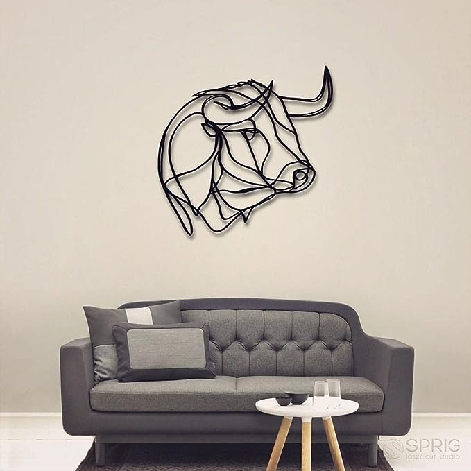ArcDew Buffalo Bull Acrylic Wall Décor | Rustic Wildlife Wall Art for Living Room, Office & Café in UAE