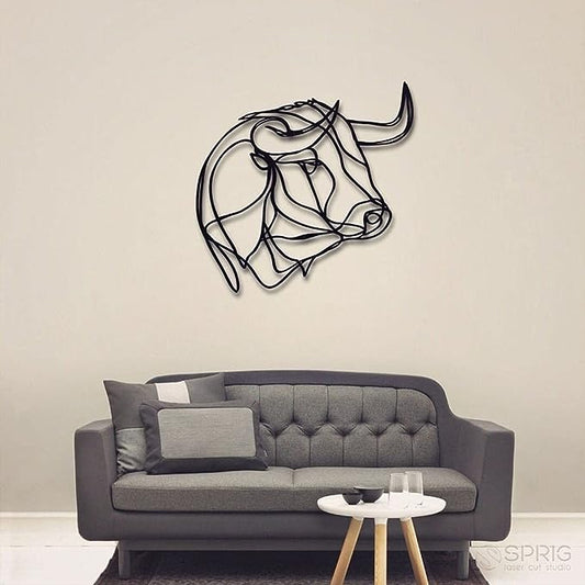 ArcDew Buffalo Bull Acrylic Wall Décor | Rustic Wildlife Wall Art for Living Room, Office & Café in UAE