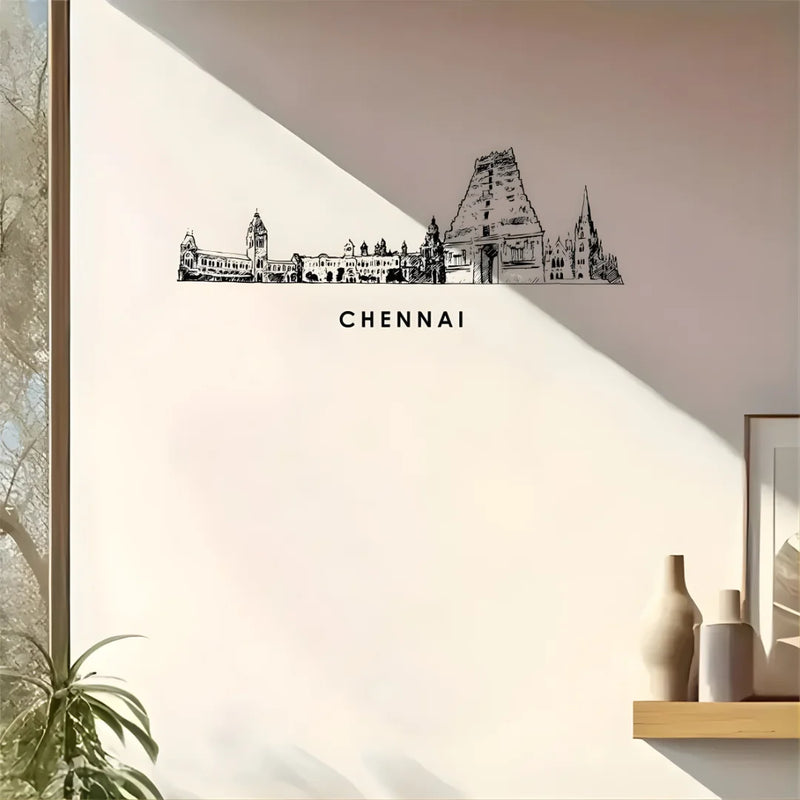 Chennai Skyline Wall Art 2