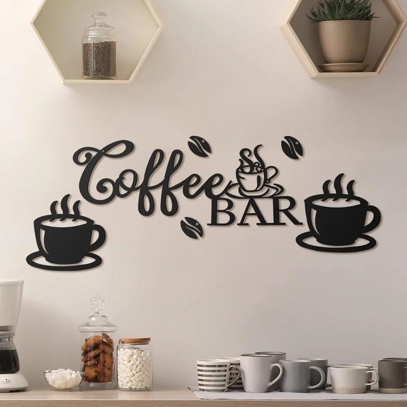 Coffee Bar Wall Decor Black 1