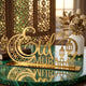 Eid Mubarak Acrylic Freestanding Table Decor Gold 1