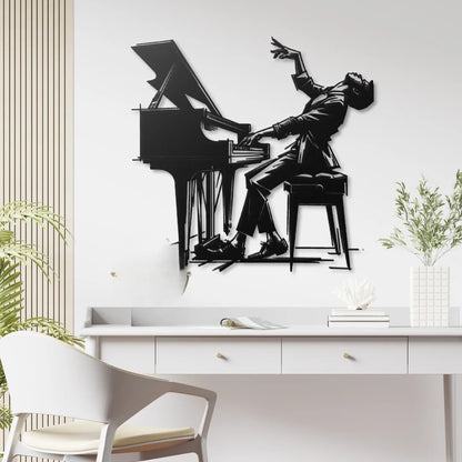 Expressive Passionate Pianist Black