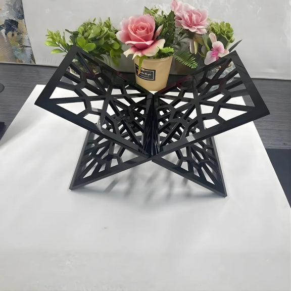 Geometric Acrylic Quran Stand Rectangular Black 1