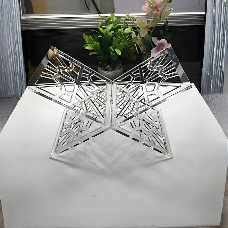 Geometric Acrylic Quran Stand Rectangular Clear