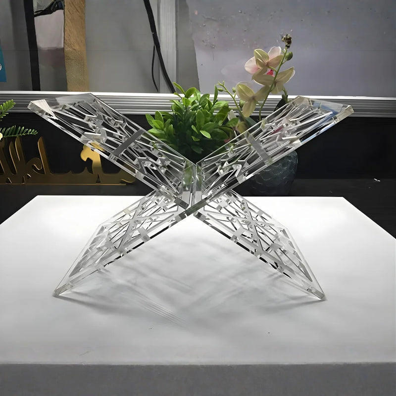 Geometric Acrylic Quran Stand Rectangular clear 1