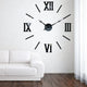 Giant DIY 3D Roman Numeral Wall Clock Black