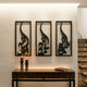 Premium Modern Black Acrylic 'Subhan Allah, Alhamdulillah, Allah Hu Akbar' Wall Decor Triptych Set