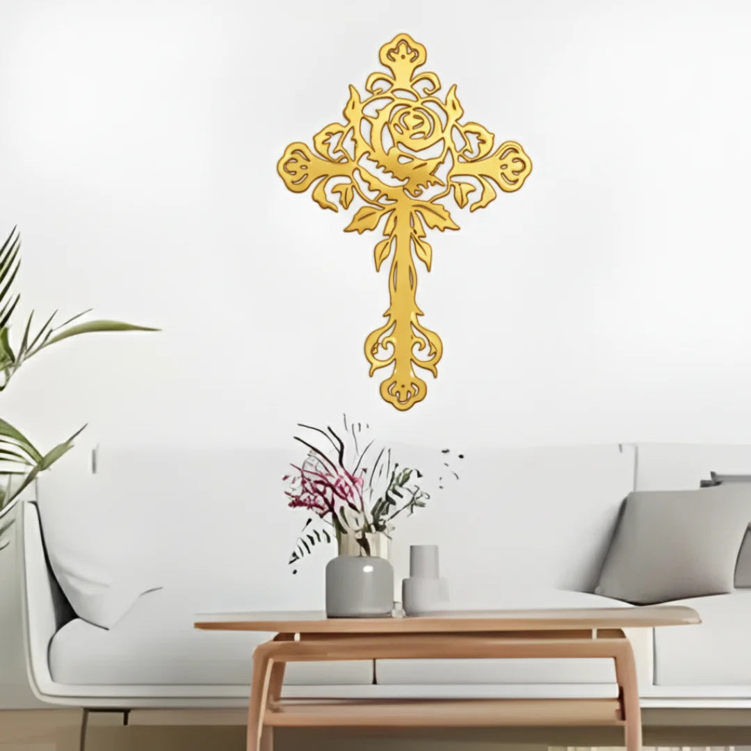 Jesus Cross Unique Design Gold