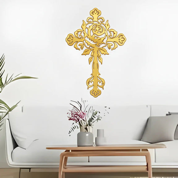 Jesus Cross Unique Design Gold