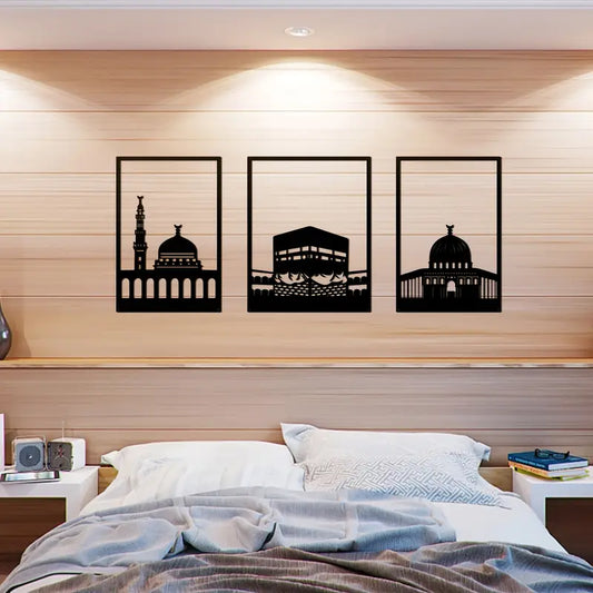 Kaaba, Masjid Nabawi & Masjid al-Aqsa - Acrylic Decor