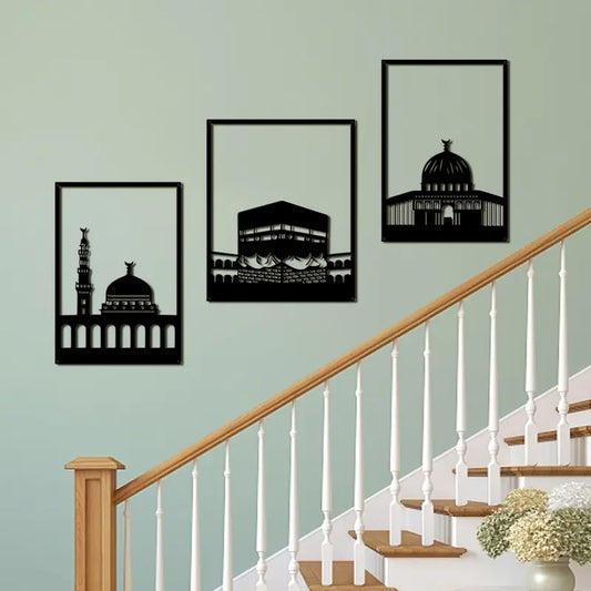 Kaaba, Masjid Nabawi & Masjid al-Aqsa - Acrylic Decor