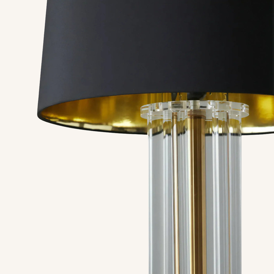 Lucent Tri-Column Modern Floor Lamp – Minimalist Brass & Acrylic ..