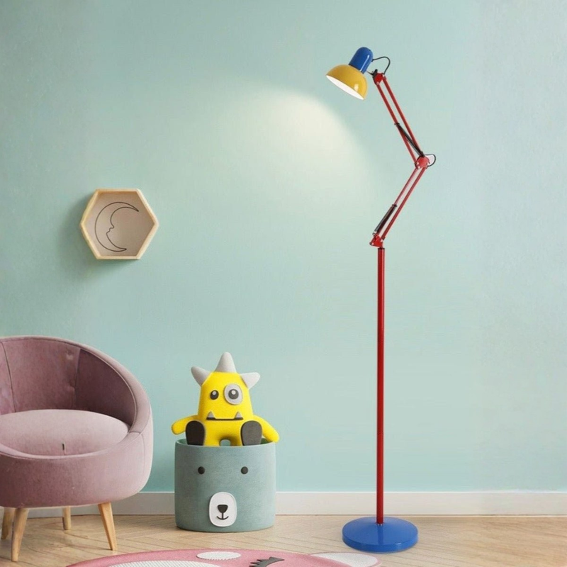 Memphis Retro Tall Metal Floor Lamp – Multi-Jointed LED Reading Light.......