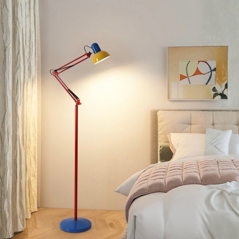 Memphis Retro Tall Metal Floor Lamp – Multi