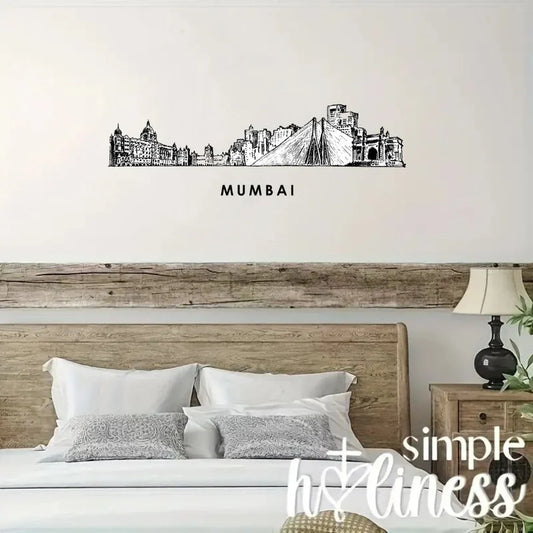 Mumbai, India - Skyline Acrylic Wall Art - Home Decal - Indian National Day