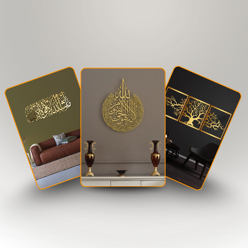 Nature & Faith Collection: Ayatul Kursi, 3-Piece Life Tree, and Mashallah Bundle