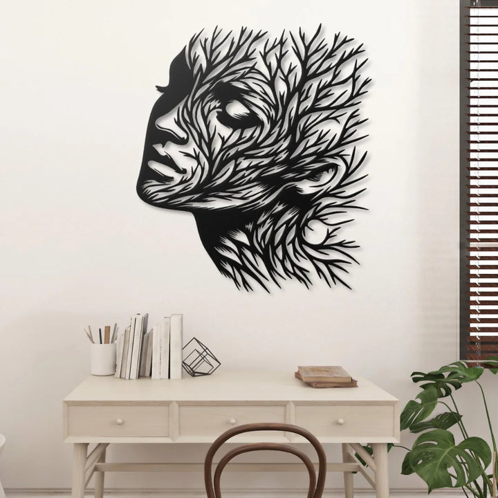 Arcdew - Nature's Embrace Face Acrylic Wall Art – Abstract Tree Branch Silhouette | Acrylic - Translation missing: en.products.product.alternate_image