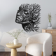 Nature's Embrace Face Acrylic Wall Art – Abstract Tree Branch Silhouette