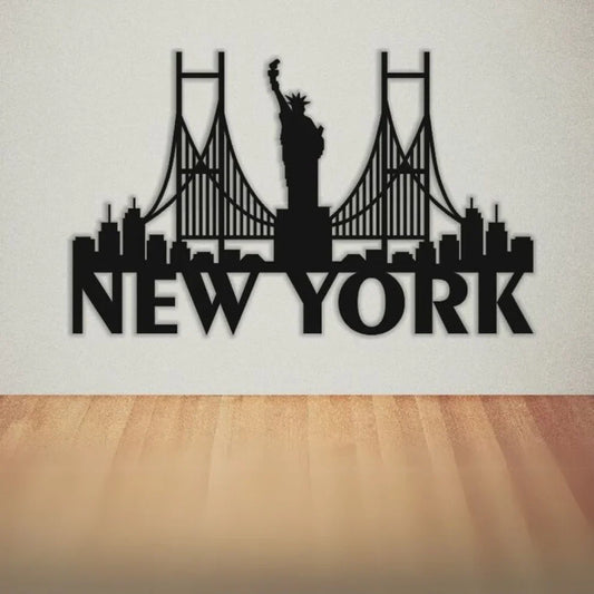 New York Bridge, America - Skyline Acrylic Wall Art - Home Decal - National Day